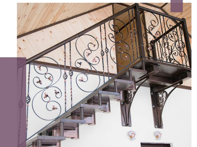 Кованые лестницы в Апшеронске от 79934 руб. под ключ