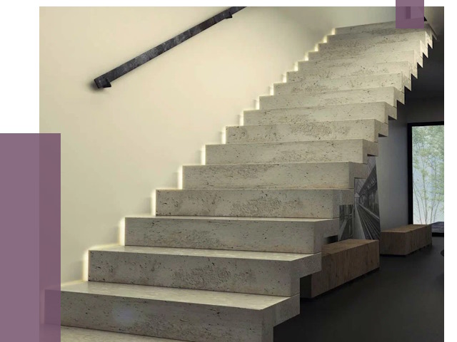 Облицовка бетонных лестниц в Апшеронске от 4612 руб/м2 