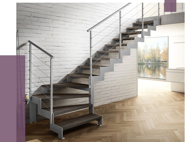 Г-образные лестницы под ключ в Апшеронске от 37149 руб. | ПРОЛЁТ-Пшр