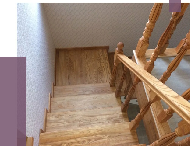 Сосновые лестницы в Апшеронске под ключ от 8096 руб.  | ПРОЛЁТ-Пшр