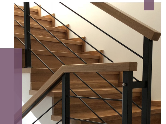 Обшивка металлической лестницы деревом в Апшеронске от 4355 руб.