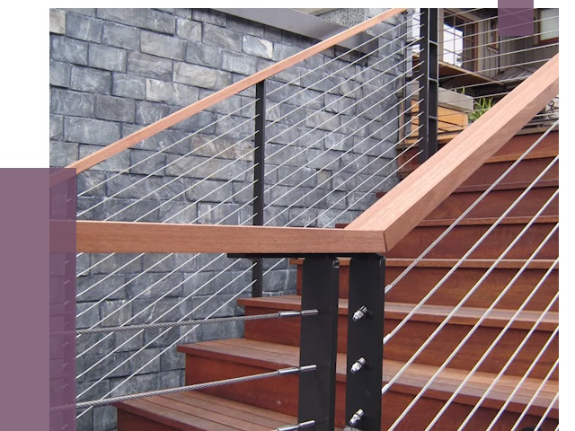 Тросовые перила под ключ в Апшеронске от 7788 руб. 