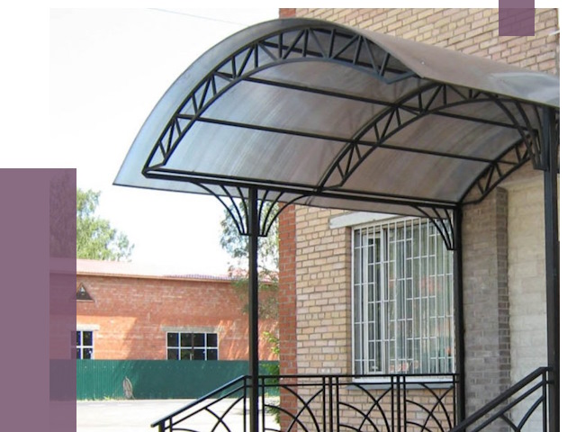 Металлические навесы и козырьки в Апшеронске от 12810 руб.