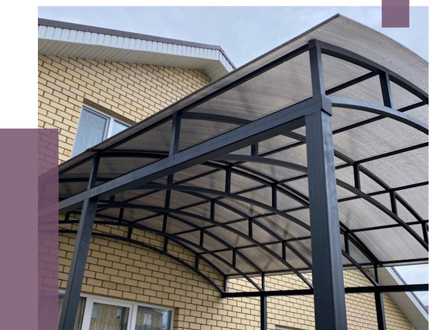 Монтаж козырьков в Апшеронске от 11529 руб. | ПРОЛЁТ-Пшр