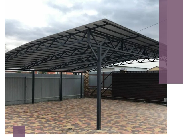 Недорогие навесы под ключ в Апшеронске — изготовление и монтаж