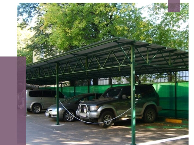 Навесы для парковки в Апшеронске от 80447 руб. заказать | ПРОЛЁТ-Пшр