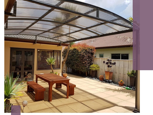 Навесы во двор под ключ в Апшеронске — изготовление и монтаж