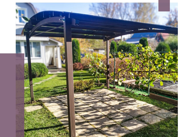 Навесы для дачи в Апшеронске от 12759 руб. под ключ — ПРОЛЁТ-Пшр