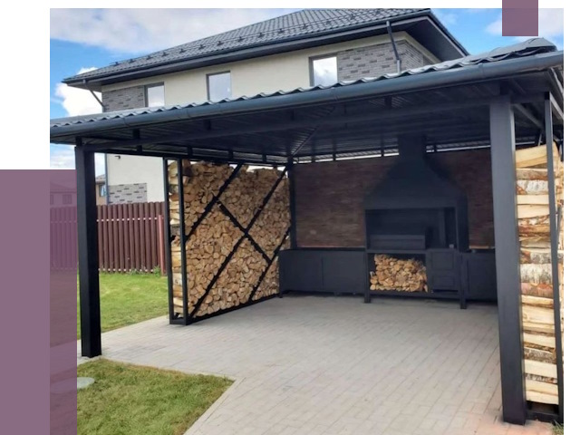 Навесы для барбекю в Апшеронске от 12759 руб. под ключ | ПРОЛЁТ-Пшр