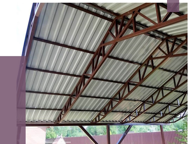 Навесы из профнастила в Апшеронске от 7379 руб. | ПРОЛЁТ-Пшр