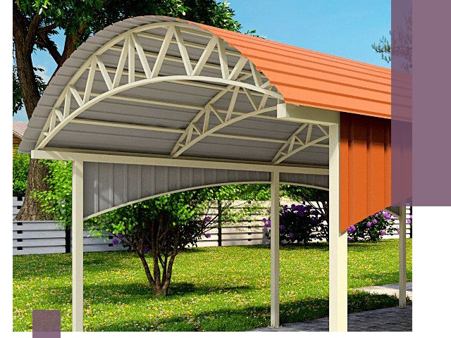 Навесы из профнастила под ключ в Апшеронске — установка и монтаж