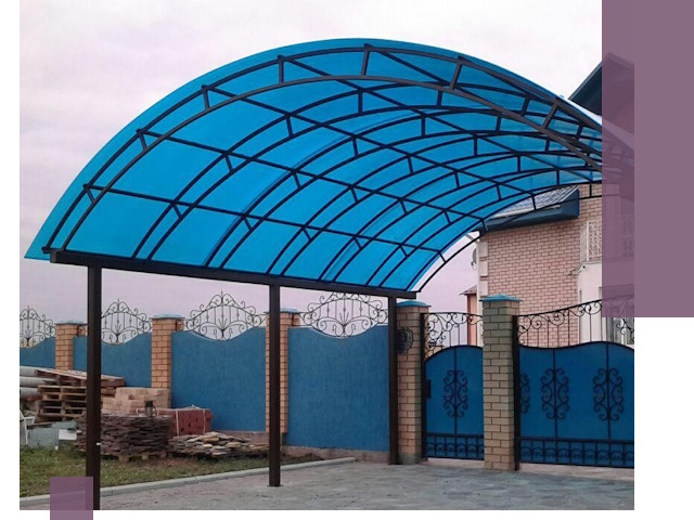 Арочные навесы под ключ в Апшеронске — изготовление и монтаж