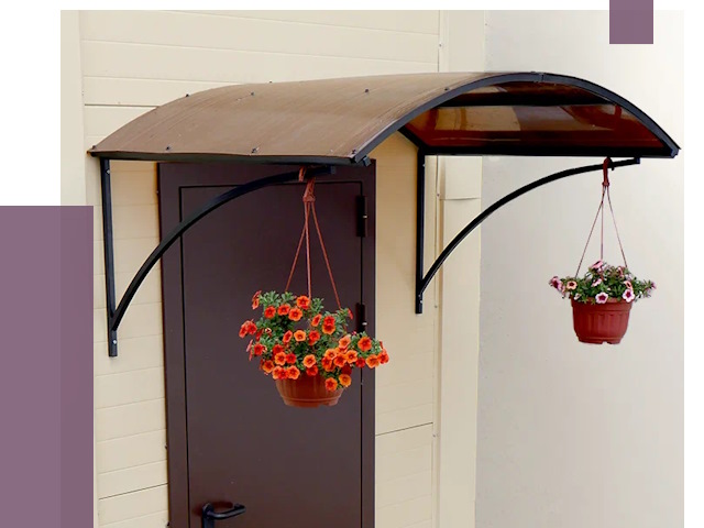 Козырьки над входом в Апшеронске от 14860 руб.  | ПРОЛЁТ-Пшр