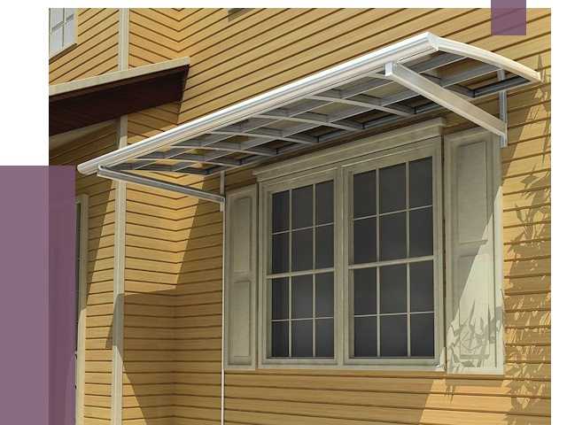 Козырьки над окнами в Апшеронске от 7635 руб. — монтаж, покупки | ПРОЛЁТ-Пшр