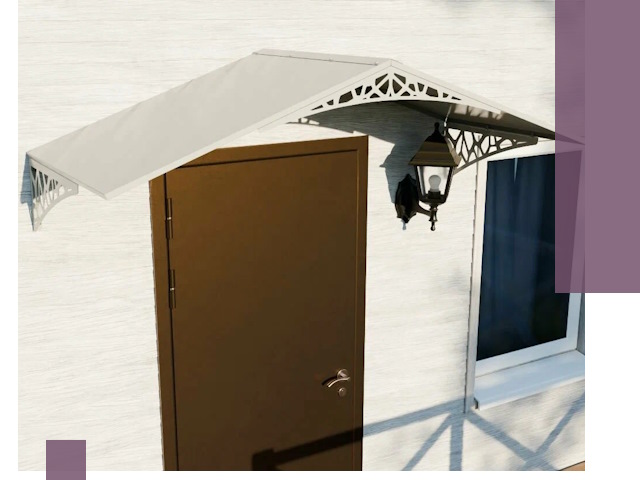 Металлические козырьки на входы и террасы в Апшеронске