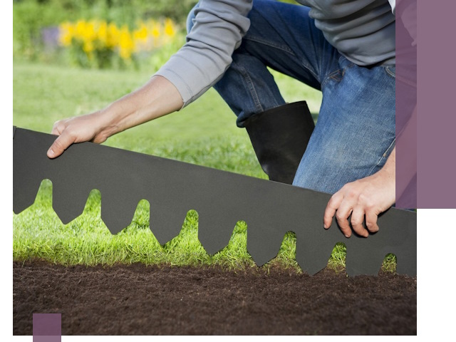 Металлические бордюры для газона в Апшеронске — изготовление и монтаж